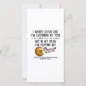 Ich könnte aussehen, als höre ich dich dankeskarte (Vorderseite)