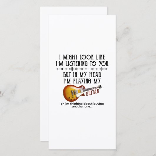 Ich könnte aussehen, als höre ich dich dankeskarte (Vorne/Hinten)