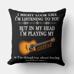 Ich könnte aussehen, als höre ich dir Gitarre Lo Kissen