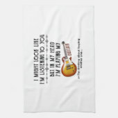 Ich könnte aussehen, als höre ich dir Gitarre spie Geschirrtuch (Vertikal)