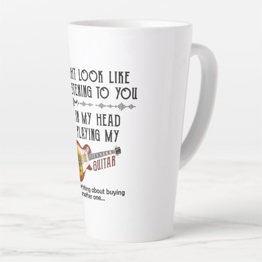 Ich könnte aussehen, als höre ich dir Gitarre spie Milchtasse (Rechte Ecke)