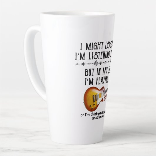 Ich könnte aussehen, als höre ich dir Gitarre spie Milchtasse (Linke Ecke)