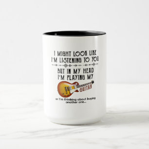 Ich könnte aussehen, als höre ich dir Gitarre spie Tasse