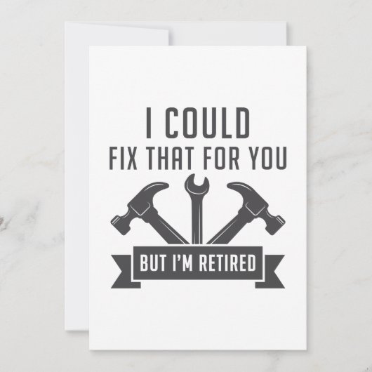 Ich könnte das für dich reparieren dankeskarte (Vorderseite)