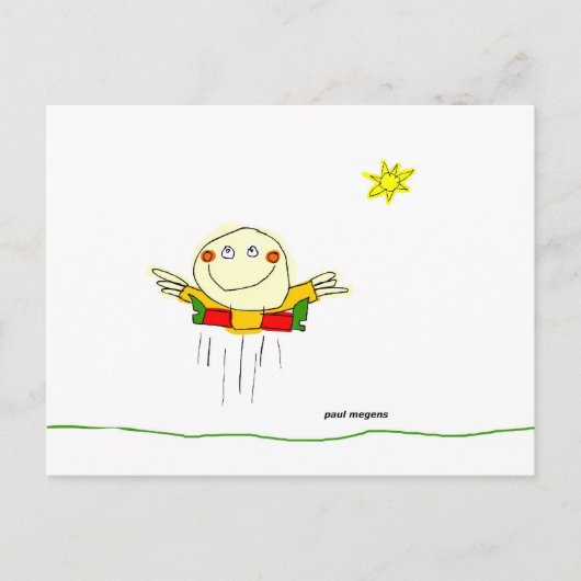 Ich könnte den ganzen Tag über springen Postkarte (Vorderseite)