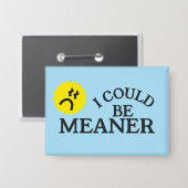 Ich könnte einen Gemeineren Funny Button haben (Vorderseite/Rückseite)