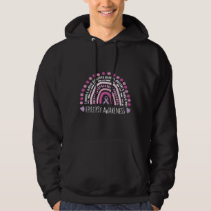 Ich könnte Epilepsie Awareness Lila Rainbow haben Hoodie