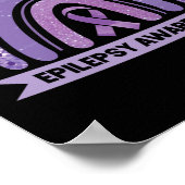 Ich könnte Epilepsie Awareness Lila Rainbow haben Poster (Ecke)