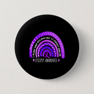 Ich könnte Epilepsie Awareness Lila Rainbow Rib ha Button