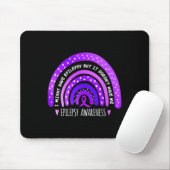 Ich könnte Epilepsie Awareness Lila Rainbow Rib ha Mousepad (Mit Mouse)