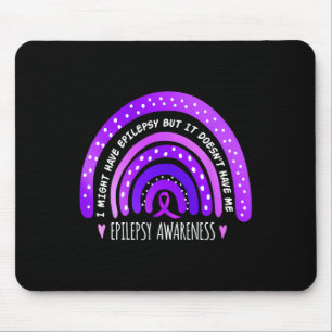 Ich könnte Epilepsie Awareness Lila Rainbow Rib ha Mousepad