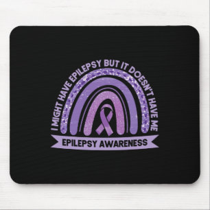 Ich könnte Epilepsie Awareness Lila Rainbow Rib ha Mousepad