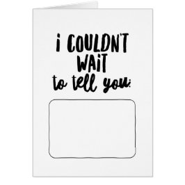 Ich konnte es nicht abwarten, dir zu sagen..