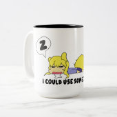 Ich könnte etwas Kaffee trinken Zweifarbige Tasse (Vorderseite Links)