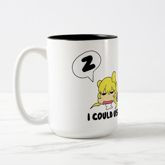 Ich könnte etwas Kaffee trinken Zweifarbige Tasse (Links)