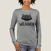Ich könnte Gemeiner sein | Moody Cat Long Sleeve S Tri-Blend Shirt (Vorderseite)