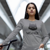 Ich könnte Gemeiner sein | Moody Cat Long Sleeve S Tri-Blend Shirt