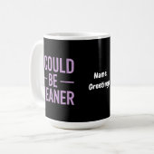 "Ich könnte Gemeiner sein" Vintage Retro-Meme Kaffeetasse (Vorderseite Links)