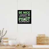 Ich könnte Ihr Pilot sein Funny Aviation Zitat Poster (Küche)
