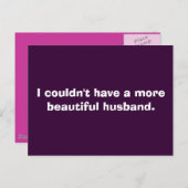 Ich konnte keinen schöneren Mann haben. Postkarte (Vorne/Hinten)