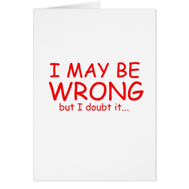 Ich könnte mich irren (Vorne)