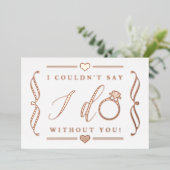 Ich konnte nicht sagen, dass ich ohne dich mache | folieneinladung (Stehend vorne)