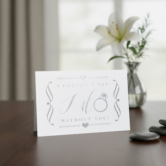 Ich konnte nicht sagen, dass ich ohne dich mache | folienkarte