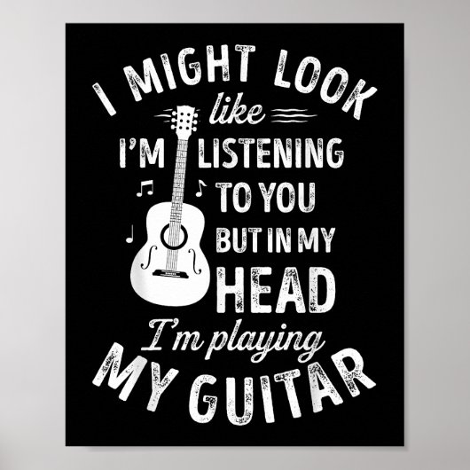 Ich könnte so aussehen, als höre ich dir Funny Gui Poster (Vorne)