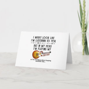 Ich könnte so aussehen, als höre ich dir Gitarre s Karte