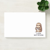 Ich könnte später Kaffee brauchen - Lazy Sloth Spa Post-it Klebezettel (Büro)