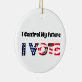 Ich Kontrolle Meine Zukunft - Ich stimme ab Keramik Ornament (Rechts)