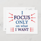 Ich konzentriere mich nur auf das, was ich Postkar Postkarte (Vorne/Hinten)