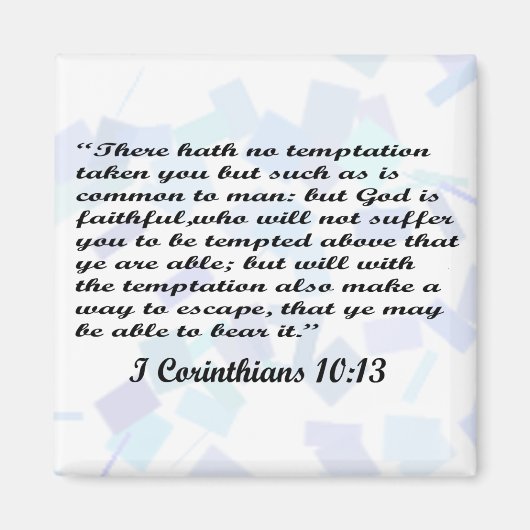 Ich korinthians 10:13 Magnet (Vorne)
