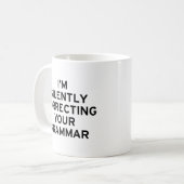 Ich korrigiere Grammatik Kaffeetasse (Vorderseite Links)