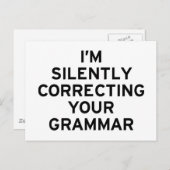 Ich korrigiere Grammatik Postkarte (Vorne/Hinten)