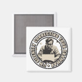 Ich korrigiere Ihre Grammatik schweigend Magnet (Vorderseite/Rückseite)