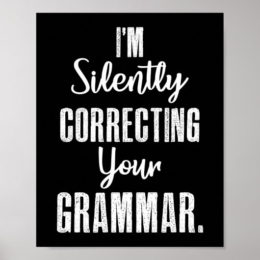 Ich korrigiere leise dein Grammatik Poster (Vorne)