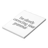 Ich korrigiere leise dein Grammatikhemd Notizblock (Rotiert)