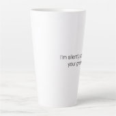 Ich korrigiere leise deine Grammatik lustig Milchtasse (Vorderseite)