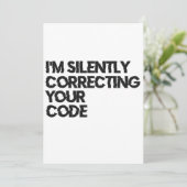 Ich korrigiere leise deinen Code-Funny-Programmier Einladung (Stehend Vorderseite)