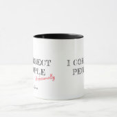 Ich korrigiere Leute Schwarzer lustiger Englischle Tasse (Zentrum)