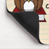 Ich korrigiere still Ihre Grammatik-kluge Eule Mousepad (Ecke)