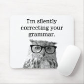 Ich korrigiere stillschweigend dein Grammatikmaul- Mousepad (Mit Mouse)