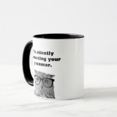 Ich korrigiere stillschweigend Ihre Grammatikkkaul Tasse (Vorderseite Links)