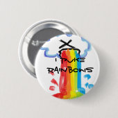 Ich kotze Regenbogen-Button Button (Vorne & Hinten)