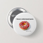 "Ich Krapfen verstehe Wortspiele" Button (Vorne & Hinten)