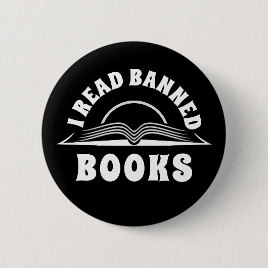 Ich krasse Schwarzweiß-Text-Design für verbotenes  Button (Vorderseite)