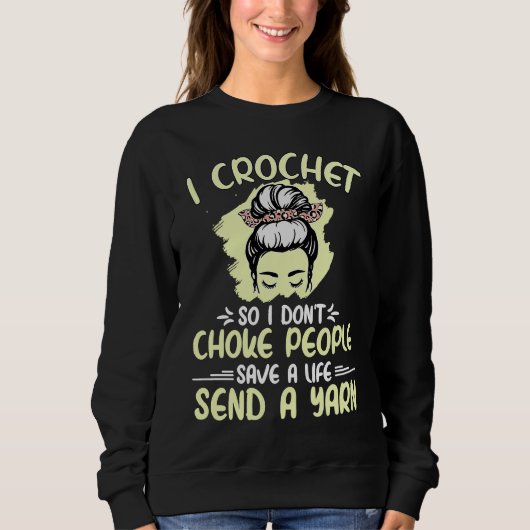 Ich kreuze also nicht Leute, Oma Mama Croc Sweatshirt (Vorderseite)