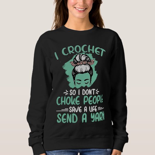 Ich kreuze also nicht Leute, Oma Mama Croc Sweatshirt (Vorderseite)