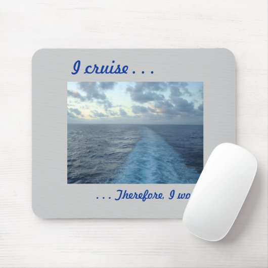 Ich kreuze, deshalb Grau Mousepad (Mit Mouse)